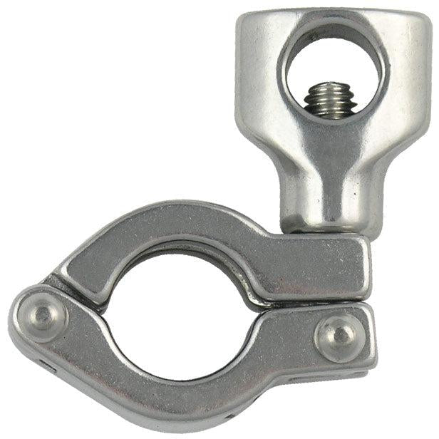 13MHHM Single Pin Heavy Duty Tri-Clamp with Cross Hole Wing Nut-Tri-Clamp Fittings-Dixon-304 Stainless Steel-0.5-0.75"-