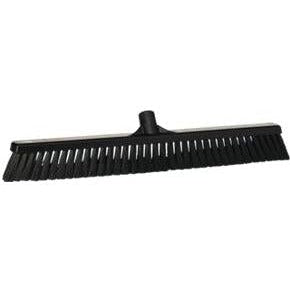 24" Soft Push Broom Replacement Head-Food Handling Tools-Vikan-Black-Polypropylene-