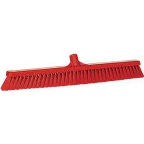 24" Soft Push Broom Replacement Head-Food Handling Tools-Vikan-Red-Polypropylene-