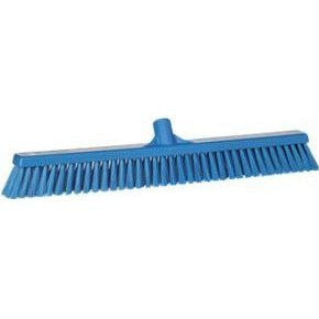24" Soft/Stiff Push Broom Replacement Head-Food Handling Tools-Vikan-Blue-Polypropylene-