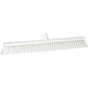 24" Soft/Stiff Push Broom Replacement Head-Food Handling Tools-Vikan-White-Polypropylene-