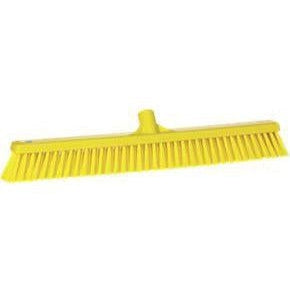 24" Soft/Stiff Push Broom Replacement Head-Food Handling Tools-Vikan-Yellow-Polypropylene-