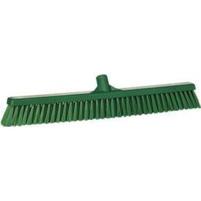 24" Soft/Stiff Push Broom-Food Handling Tools-Vikan-Green-Polypropylene-
