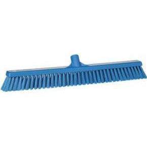 24" Soft/Stiff Push Broom-Food Handling Tools-Vikan-Blue-Polypropylene-