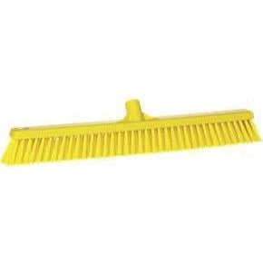 24" Soft/Stiff Push Broom-Food Handling Tools-Vikan-Yellow-Polypropylene-