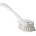 Stiff Washing Brush with Long Handle - 16.3"-Food Handling Tools-Vikan-White-Polypropylene-
