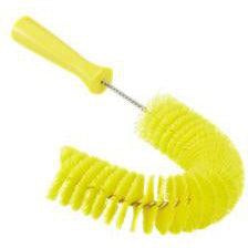 Medium Pipe Exterior Brush - 2.2" x 14.2"-Food Handling Tools-Vikan-Yellow-Polyester & Polypropylene-