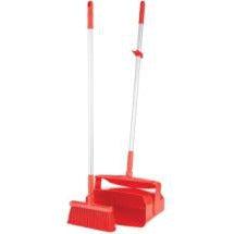 Lobby Dustpan and Broom-Food Handling Tools-Vikan-Red-Polypropylene-