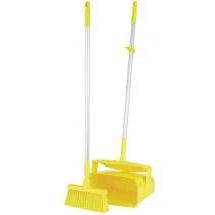 Lobby Dustpan and Broom-Food Handling Tools-Vikan-Yellow-Polypropylene-