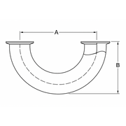 2WUMP Tri-Clamp 180° Return Bend-Tri-Clamp Fittings-Gorman & Smith-