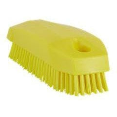 Stiff Hand / Nail Brush-Food Handling Tools-Vikan-Yellow-Polyester & Polypropylene-