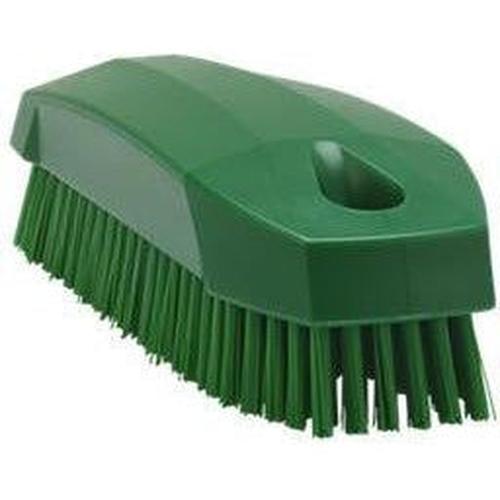Stiff Hand / Nail Brush-Food Handling Tools-Vikan-Green-Polyester & Polypropylene-