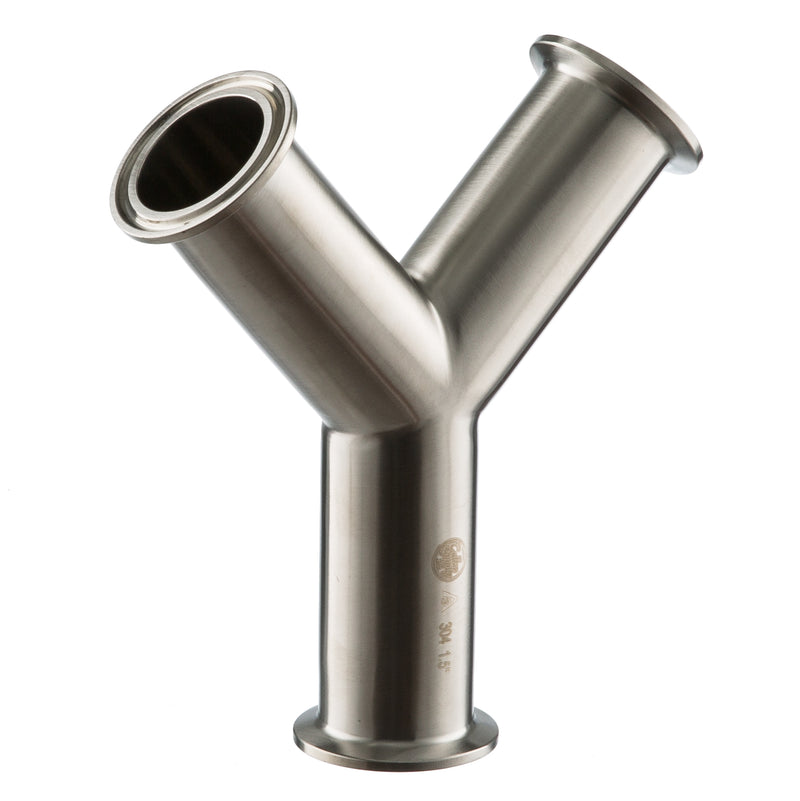 28BMP Tri-Clamp True "Y" Wye-Tri-Clamp Fittings-Gorman & Smith-