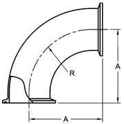 2CMP 90° Tri-Clamp Elbow-Tri-Clamp Fittings-Gorman & Smith-