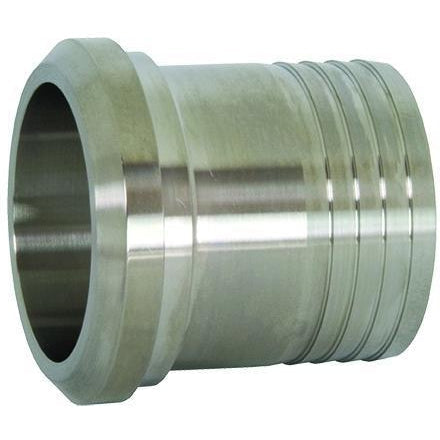 14AHR Plain Bevel Seat Rubber Hose Adapters-Sanitary Fittings-Dixon-