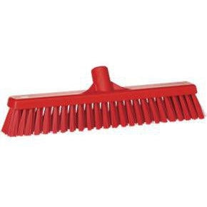 16" Stiff Push Broom Reaplacement Head-Food Handling Tools-Vikan-Red-Polypropylene-