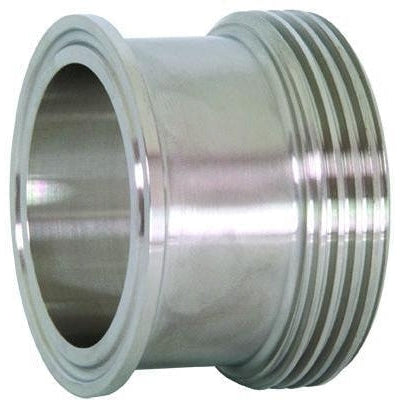 17MP Tri-Clamp x Threaded Bevel Seat Adapters-Sanitary Fittings-Dixon-