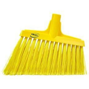 Split Bristle Angle Head Broom-Food Handling Tools-Vikan-Yellow-Polypropylene-