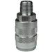 D-Type Industrial Pneumatic Male Threaded Coupler with Manual Close-Industrial Hardware-Dixon-303 Stainless Steel-1/4" (0.25")-1/8" (0.125")