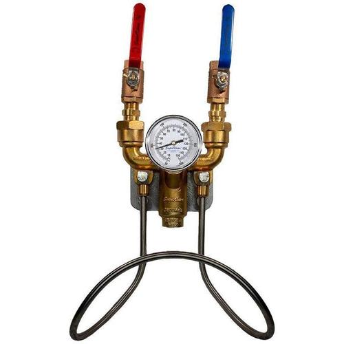 3600 Series Hot & Cold Water Washdown Mixing Station-Washdown & Clean-In-Place-SuperKlean-Brass-Globe-No