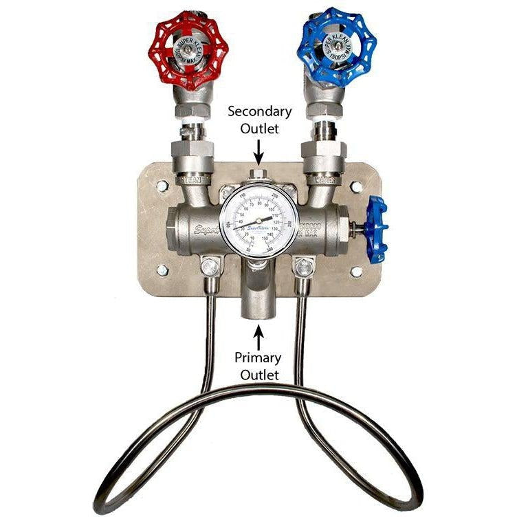 8000 Series Steam & Cold Water Mixing Washdown Station-Washdown & Clean-In-Place-SuperKlean-Stainless Steel-No-