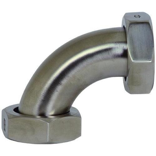 B2E Plain Bevel Seat x Plain Bevel Seat with Hex Nut 90° Elbows-Sanitary Fittings-Dixon-