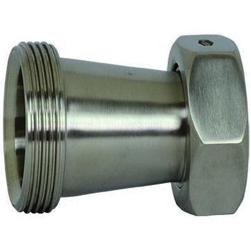 B31TP Threaded Bevel Seat x Plain Bevel Seat with Hex Nut Concentric Reducers-Sanitary Fittings-Dixon-