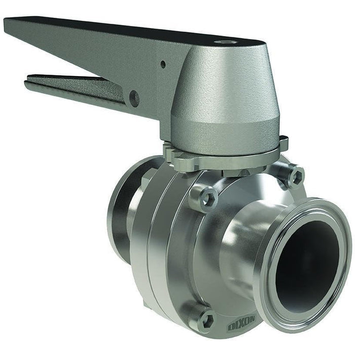 B5107 Series Butterfly Valve with Trigger Handle-Sanitary Valves-Dixon-Clamp-Silicone-0.5"