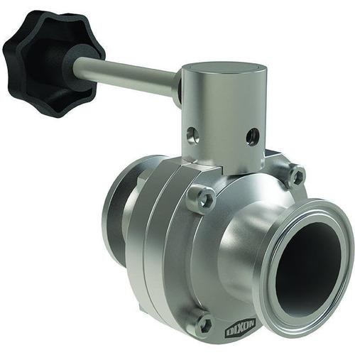 B5107 Series Butterfly Valve with Infinite Handle-Sanitary Valves-Dixon-Clamp-Silicone-1"