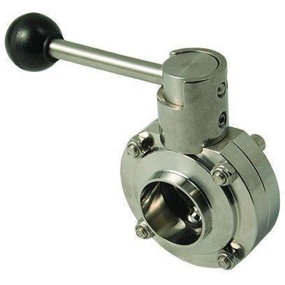 B5107 Series Butterfly Valve with Pull Handle-Sanitary Valves-Dixon-Weld-Silicone-1"