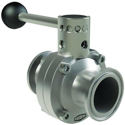 B5107 Series Butterfly Valve with Pull Handle-Sanitary Valves-Dixon-Clamp-Silicone-0.5"