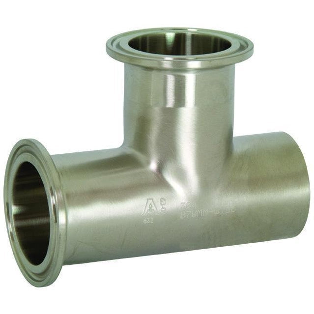 B7WMM Polished Weld x Clamp Run x Clamp Branch Tees-Tri-Clamp Fittings-Dixon-