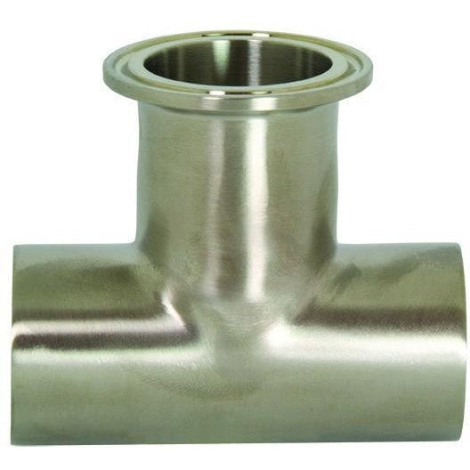 B7WWM Polished Weld Run x Clamp Branch Tees-Tri-Clamp Fittings-Dixon-