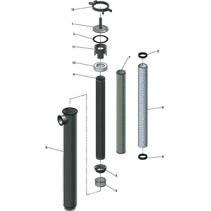 BSCCQ Side-Outlet Tri-Clamp Reverse Strainer Replacement Parts-Sanitary Strainers & Filters-Dixon-