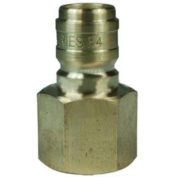 Pressure Washer E-Series Straight Through Female Threaded Plugs-Washdown & Clean-In-Place-Dixon-1/4"-Brass-