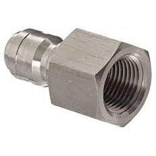 Pressure Washer E-Series Straight Through Female Threaded Plugs-Washdown & Clean-In-Place-Dixon-3/8"-Stainless Steel-