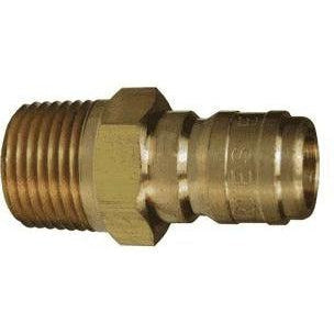 Pressure Washer E-Series Straight Through Male Threaded Plugs-Washdown & Clean-In-Place-Dixon-1/4"-Brass-