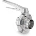 K100 Butterfly Valve with Clamp Ends-Sanitary Valves-Tassalini-304 Stainless Steel-7M11 Multi Position Stainless Steel-1"