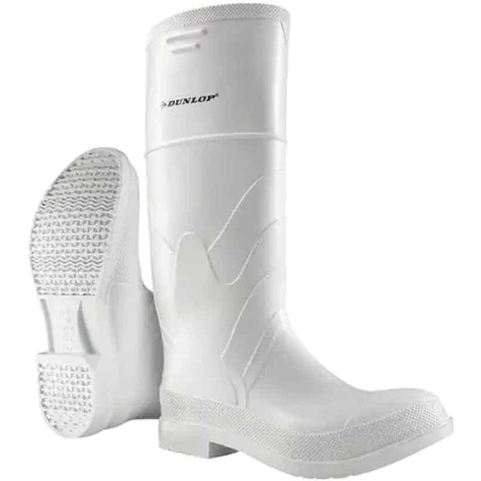 White PVC Steel Toe Boots-Safety-Dunlop Protective Footwear-