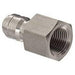 Pressure Washer E-Series Straight Through Female Threaded Plugs-Washdown & Clean-In-Place-Dixon-3/8"-Stainless Steel-