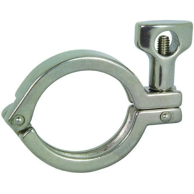 13MHHM Single Pin Heavy Duty Tri-Clamp with Cross Hole Wing Nut-Tri-Clamp Fittings-Dixon-304 Stainless Steel-1-1.5"-